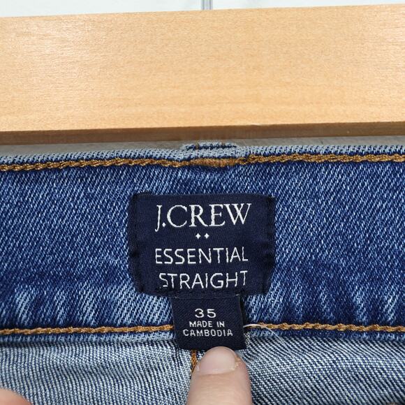 NWT J.Crew Factory Essential Straight Jean All-Day Stretch Running Lake Wash 35 - Picture 9 of 13